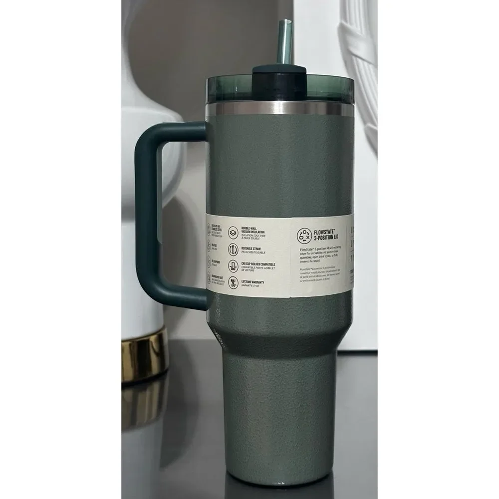 Stanley Quencher H2.0‎ FlowState Tumbler 40oz, HAMMERTONE GREEN - Picture 3 of 5